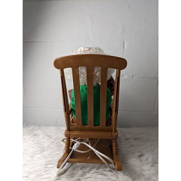 Santa's Best Animated Collectible Santa 18” Santa Claus in Moving Rocking chair - Picture 3 of 16